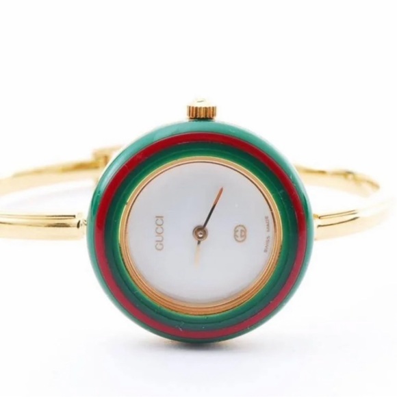 GUCCI 14k Gold Lated Rare Vintage WATCH โ๏ธ SO FUN AND COLORFUL. - Picture 2 of 7